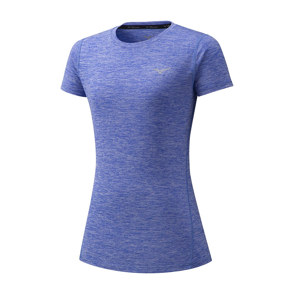 Mizuno Women's T-Shirts Impulse Core Blue - PFQRCXB-18